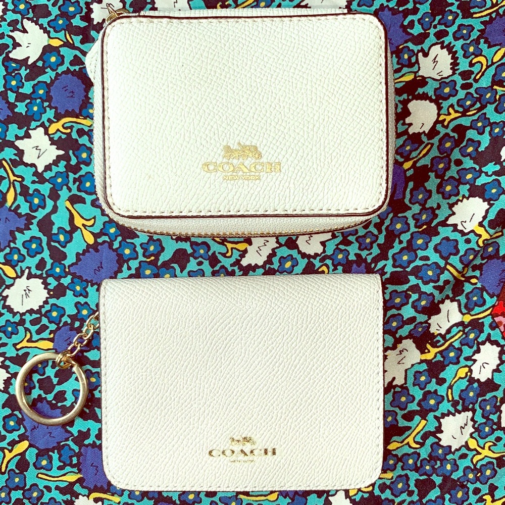 Coach Leather Zip Around Pill Case and Card Case